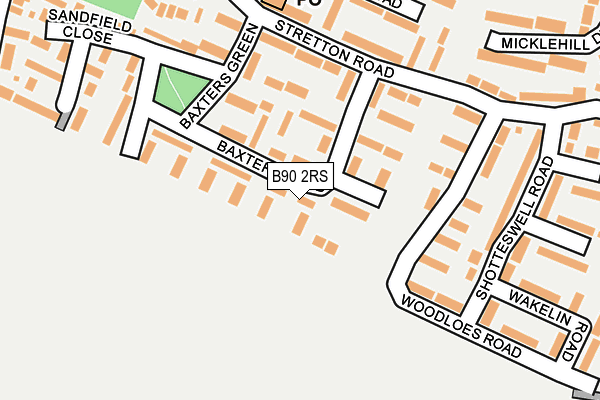 B90 2RS map - OS OpenMap – Local (Ordnance Survey)