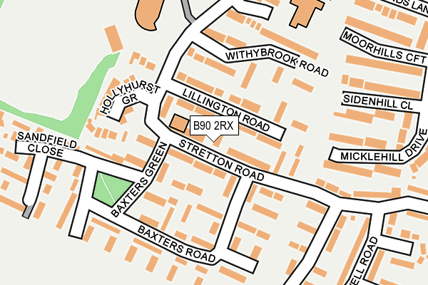 B90 2RX map - OS OpenMap – Local (Ordnance Survey)