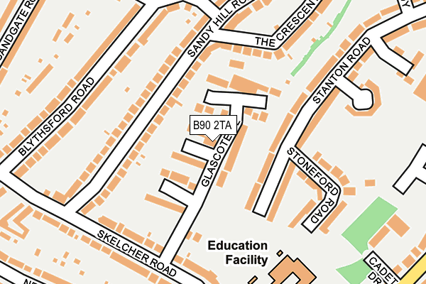 B90 2TA map - OS OpenMap – Local (Ordnance Survey)