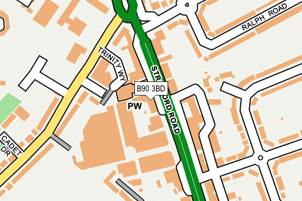 B90 3BD map - OS OpenMap – Local (Ordnance Survey)