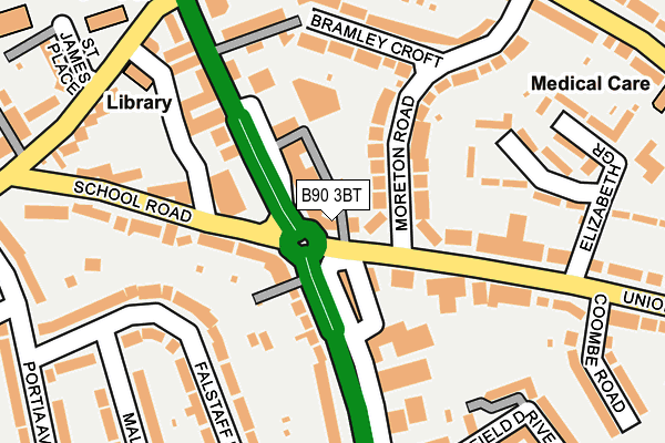 B90 3BT map - OS OpenMap – Local (Ordnance Survey)
