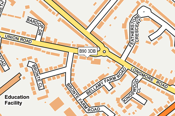 B90 3DB map - OS OpenMap – Local (Ordnance Survey)