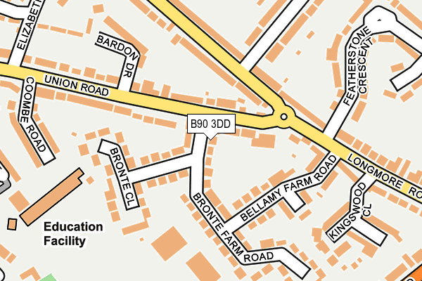 B90 3DD map - OS OpenMap – Local (Ordnance Survey)