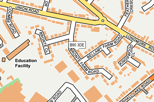 B90 3DE map - OS OpenMap – Local (Ordnance Survey)