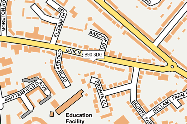 B90 3DG map - OS OpenMap – Local (Ordnance Survey)