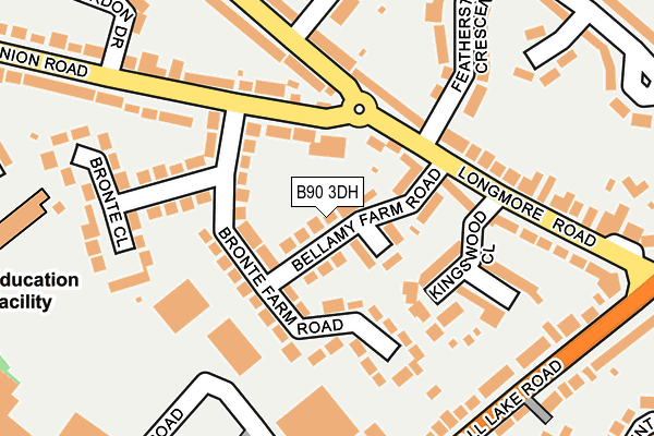 B90 3DH map - OS OpenMap – Local (Ordnance Survey)