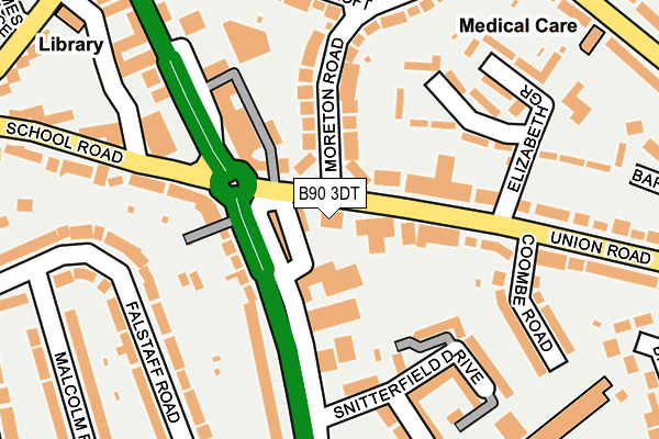 B90 3DT map - OS OpenMap – Local (Ordnance Survey)