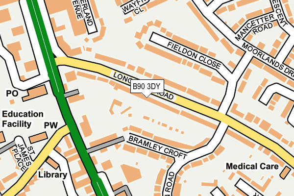 B90 3DY map - OS OpenMap – Local (Ordnance Survey)