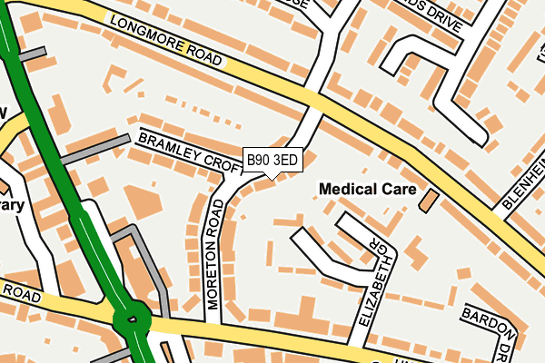 B90 3ED map - OS OpenMap – Local (Ordnance Survey)