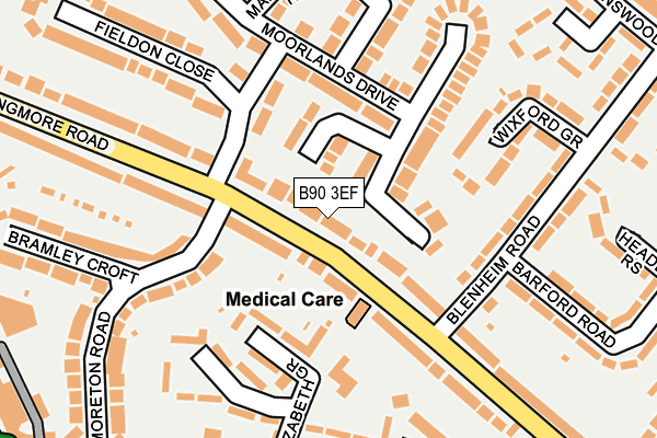 B90 3EF map - OS OpenMap – Local (Ordnance Survey)