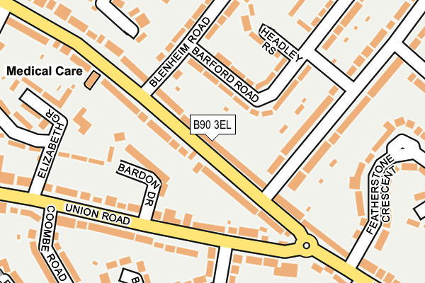 B90 3EL map - OS OpenMap – Local (Ordnance Survey)