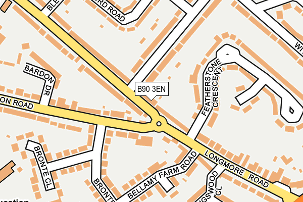 B90 3EN map - OS OpenMap – Local (Ordnance Survey)