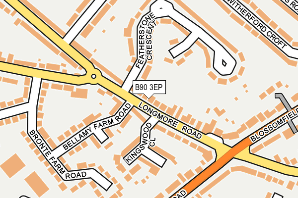 B90 3EP map - OS OpenMap – Local (Ordnance Survey)