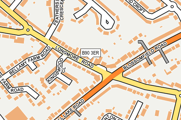B90 3ER map - OS OpenMap – Local (Ordnance Survey)