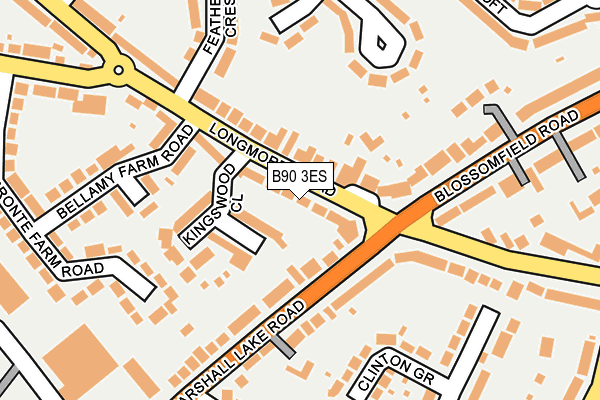 B90 3ES map - OS OpenMap – Local (Ordnance Survey)