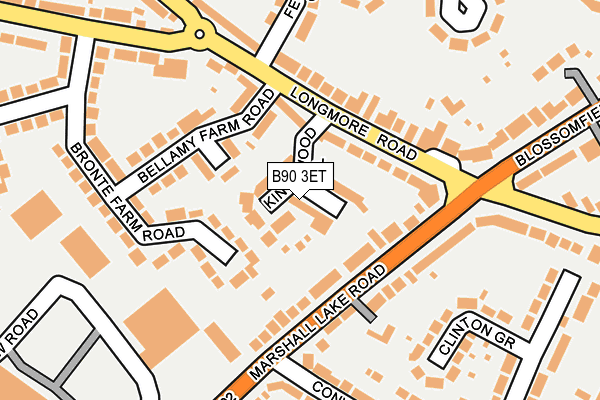 B90 3ET map - OS OpenMap – Local (Ordnance Survey)