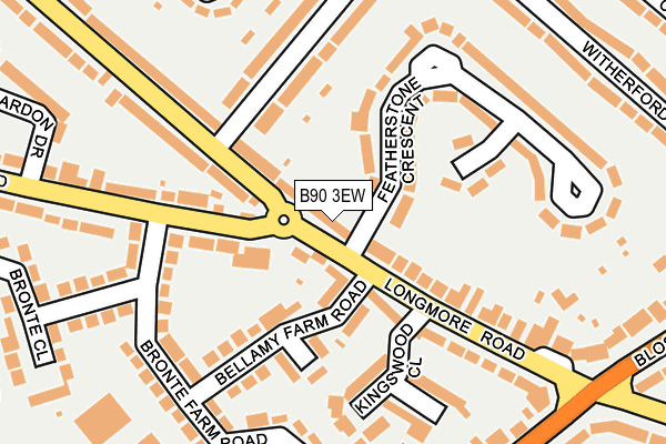 B90 3EW map - OS OpenMap – Local (Ordnance Survey)