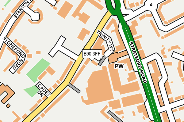 B90 3FF map - OS OpenMap – Local (Ordnance Survey)