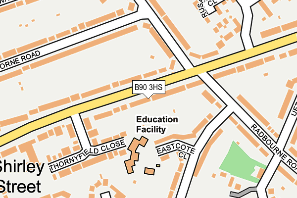 B90 3HS map - OS OpenMap – Local (Ordnance Survey)