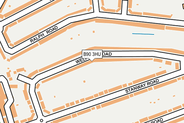 B90 3HU map - OS OpenMap – Local (Ordnance Survey)