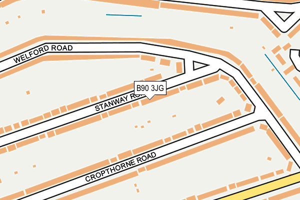 B90 3JG map - OS OpenMap – Local (Ordnance Survey)