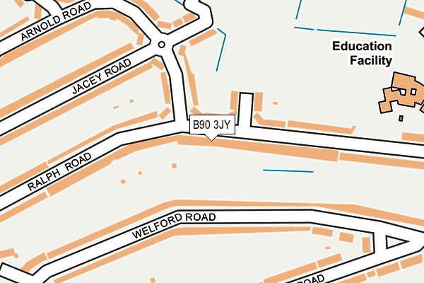 B90 3JY map - OS OpenMap – Local (Ordnance Survey)