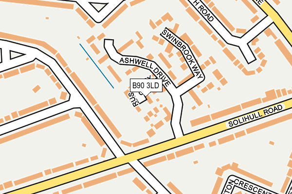 B90 3LD map - OS OpenMap – Local (Ordnance Survey)