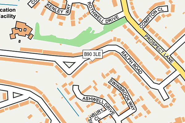 B90 3LE map - OS OpenMap – Local (Ordnance Survey)