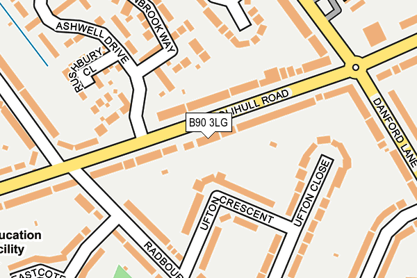 B90 3LG map - OS OpenMap – Local (Ordnance Survey)