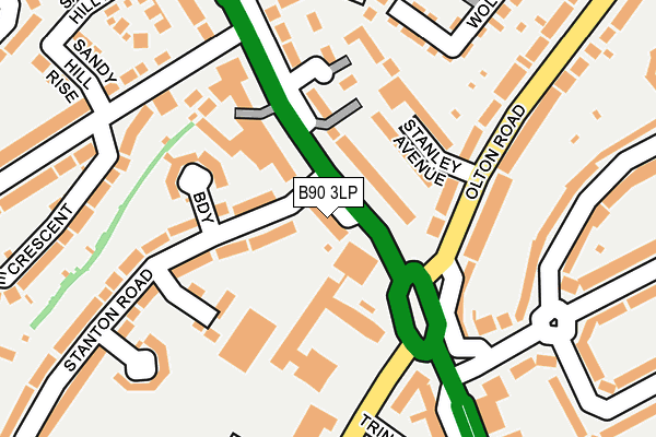 B90 3LP map - OS OpenMap – Local (Ordnance Survey)