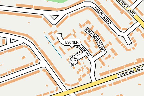 B90 3LR map - OS OpenMap – Local (Ordnance Survey)