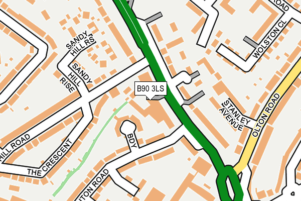 B90 3LS map - OS OpenMap – Local (Ordnance Survey)