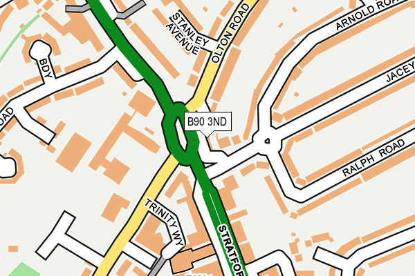 B90 3ND map - OS OpenMap – Local (Ordnance Survey)