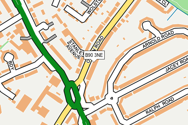 B90 3NE map - OS OpenMap – Local (Ordnance Survey)