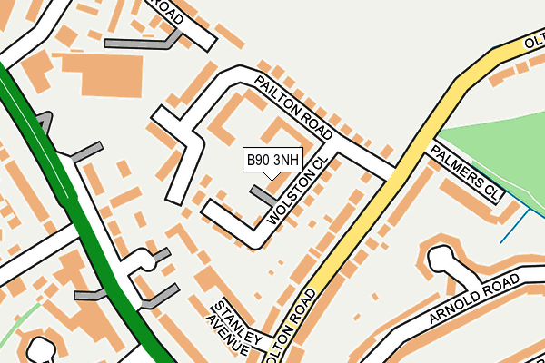 B90 3NH map - OS OpenMap – Local (Ordnance Survey)