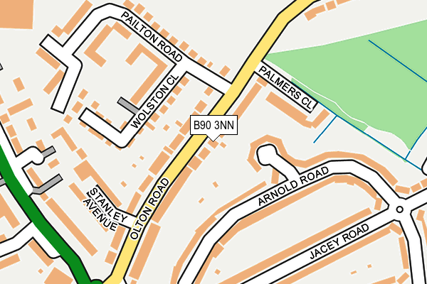 B90 3NN map - OS OpenMap – Local (Ordnance Survey)