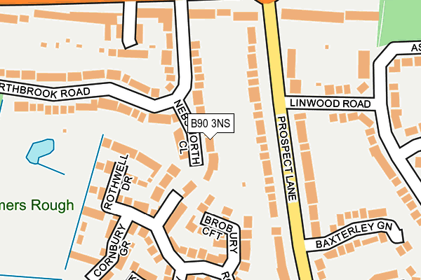 B90 3NS map - OS OpenMap – Local (Ordnance Survey)
