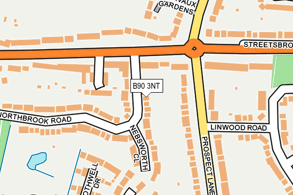 B90 3NT map - OS OpenMap – Local (Ordnance Survey)