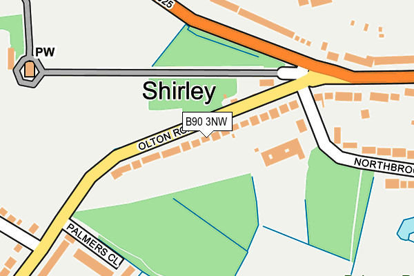 B90 3NW map - OS OpenMap – Local (Ordnance Survey)