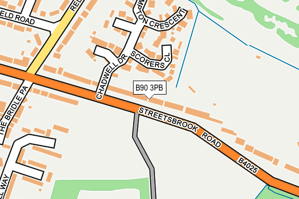 B90 3PB map - OS OpenMap – Local (Ordnance Survey)