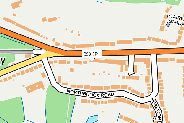 B90 3PH map - OS OpenMap – Local (Ordnance Survey)