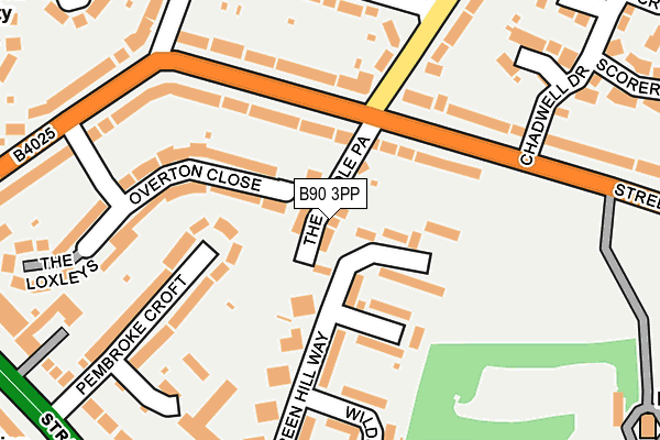 B90 3PP map - OS OpenMap – Local (Ordnance Survey)
