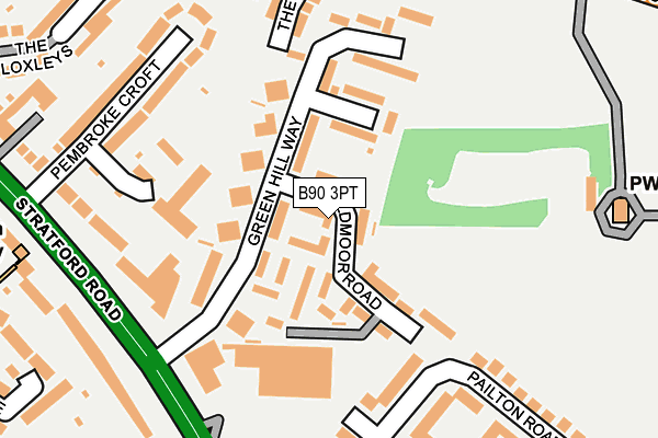 B90 3PT map - OS OpenMap – Local (Ordnance Survey)