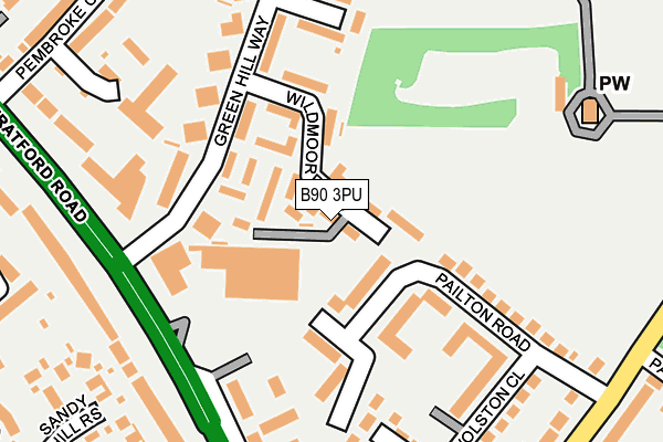 B90 3PU map - OS OpenMap – Local (Ordnance Survey)