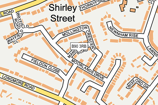 B90 3RB map - OS OpenMap – Local (Ordnance Survey)