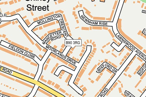 B90 3RG map - OS OpenMap – Local (Ordnance Survey)