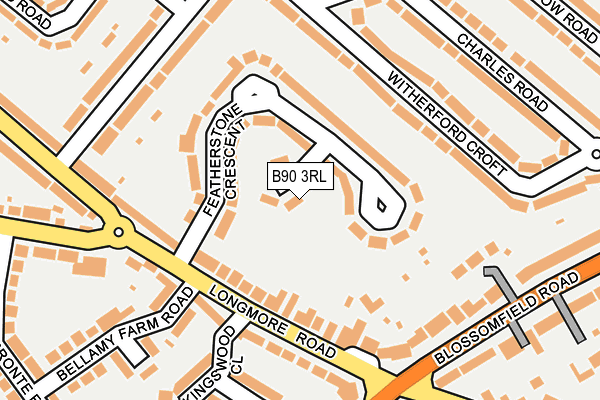 B90 3RL map - OS OpenMap – Local (Ordnance Survey)