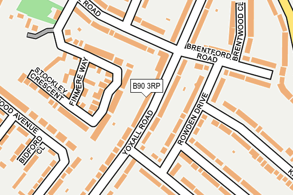 B90 3RP map - OS OpenMap – Local (Ordnance Survey)