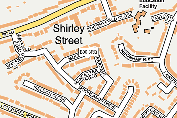 B90 3RQ map - OS OpenMap – Local (Ordnance Survey)