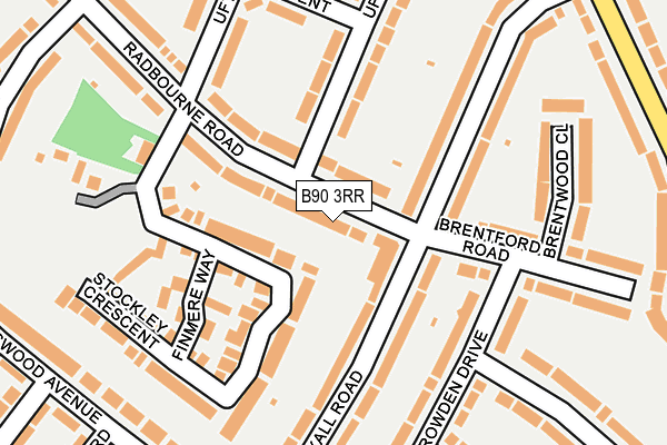 B90 3RR map - OS OpenMap – Local (Ordnance Survey)